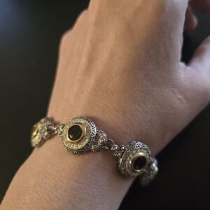 Premier Design Vintage-Inspired Silver and Gold Bracelet